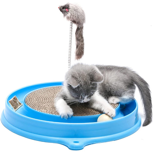 Cat Toy, Scratch pad,Scratching Toy,Post Pad Interactive Training Exercise Mouse Play Toy with Ball