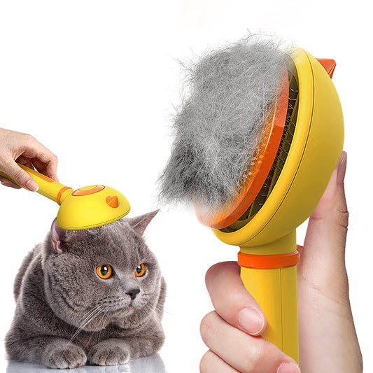 Cat Grooming Brushes for Dogs and Cats,Self-Cleaning Slicker Brush for Long or Short Hair,Pet Hair Brush Cat Comb for Removing Tangled and Loose Hair,Pet Massage-Self Cleaning