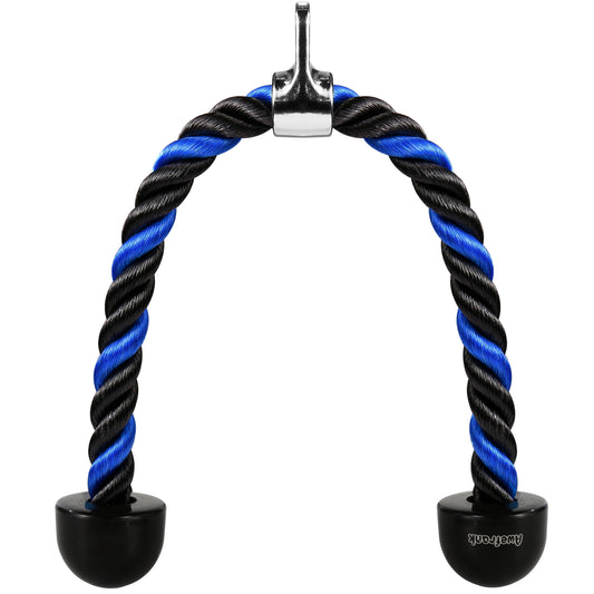 Awefrank Deluxe Tricep Rope Pull Down Cable, 27 Inch Rope Length, Easy to Grip & Non-Slip Cable Attachment for Gym Workout Exercise