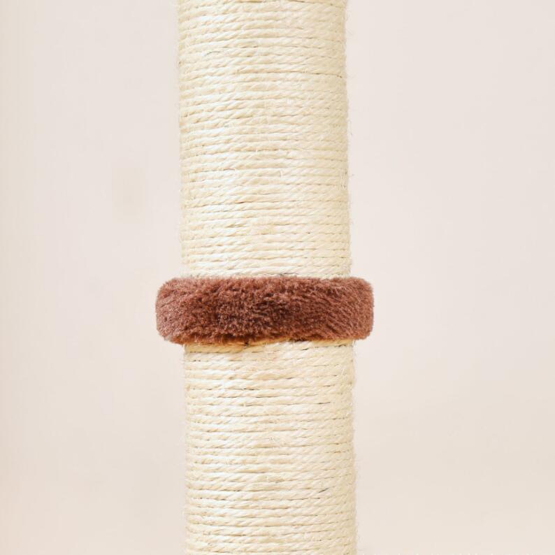 Petrue Cat Scratching Post, Claw Scratcher with Sisal Rope and Covered with Soft Smooth Plush, Vertical Scratch, Modern Stable Design