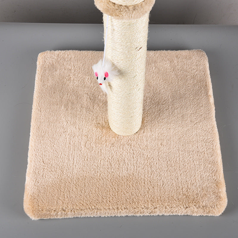 Petrue Cat Scratching Post, Claw Scratcher with Sisal Rope and Covered with Soft Smooth Plush, Vertical Scratch, Modern Stable Design