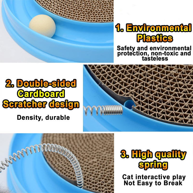 Cat Toy, Scratch pad,Scratching Toy,Post Pad Interactive Training Exercise Mouse Play Toy with Ball