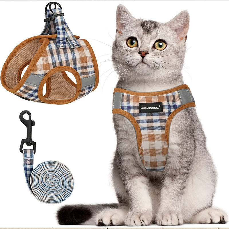 Cat Harness and Leash for Walking Escape Proof, Lifetime Replacement