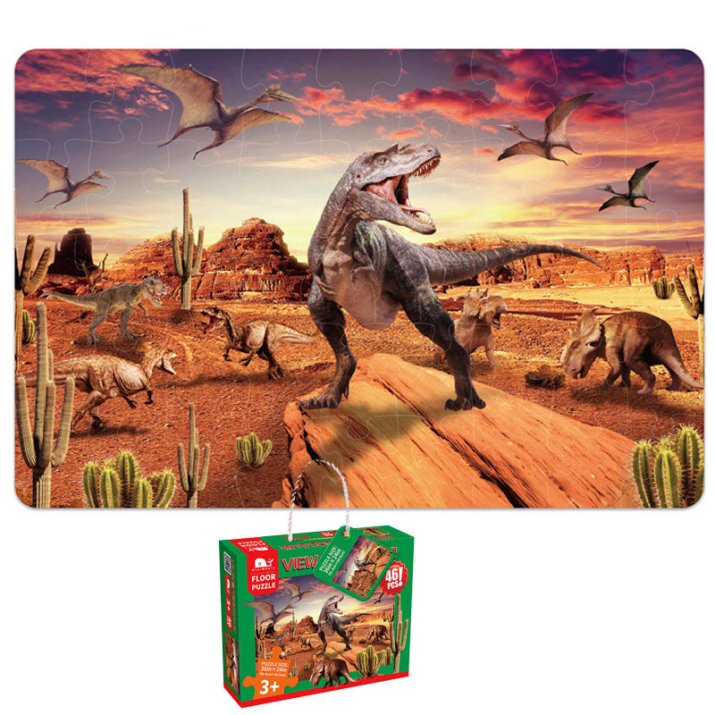 Allclick Dinosaur Jigsaw Puzzles For Children Thematic 46 Pieces Educational Gift Pack